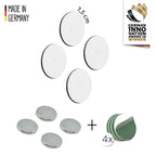 Magnet-POWER+Nano-Gel-Pad,4ST, weiÃ, Ã7,5cm, Lederlook