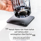SILWY Magnetuntersetzer für Magnetgläser Silber