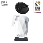 Magnet-Henkeltasse 350ml+Untersetzer schwarz u.Deckel, H12cm, Ã8,5cm