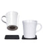 Magnet-Henkeltasse Porzellan 270ml, mit Untersetzer, H10cm, Ã9cm