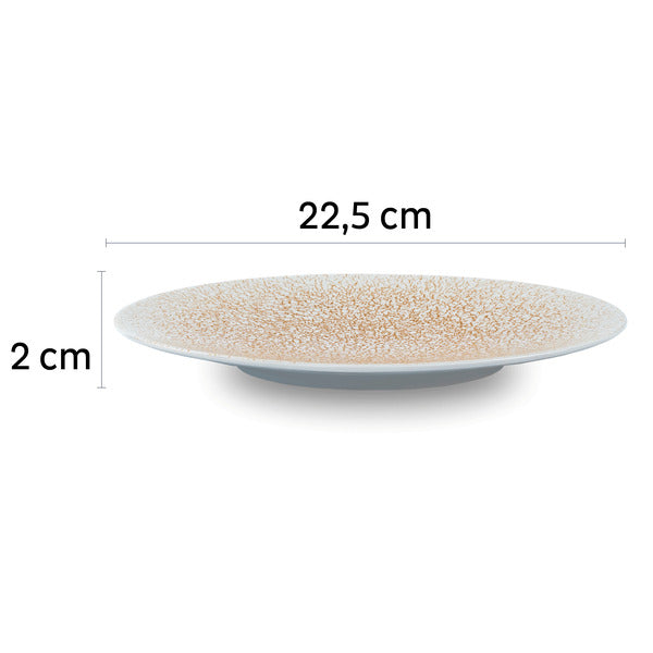 Silwy Frühstücksteller Porzellan, Apricot