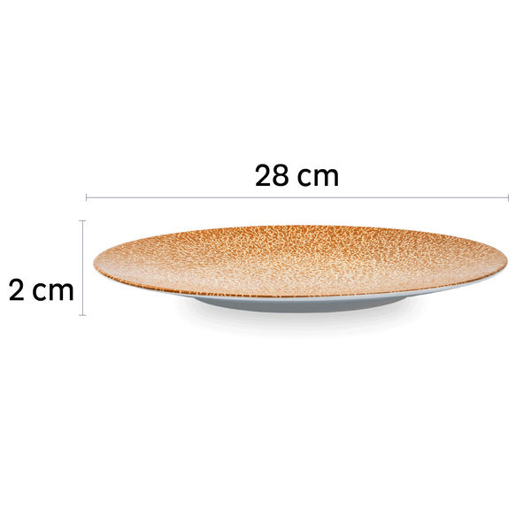 Speiseteller Porzellan - 2er Set - Apricot
