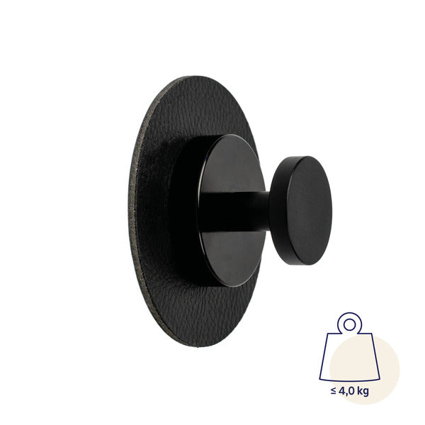 Magnet-Haken "SPOT" inkl. Metall-Pad SUPERSTRONG Black, Ã7,5cm