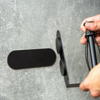 Magnet Toilettenpapierhalt. SILWY inkl.MetallPad  Black,16,6x4,5x11 cm
