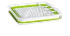 Camp4 Silikon-Geschirrtrockner - 37 x 31 x 6/13 cm - Weiß/lime