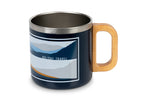 Edelstahl Tasse SPIRIT HOLIDAY TRAVEL mit Holz-Griff, 350ml