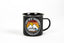 Emaille-Becher LIFE IS A JOURNEY H8cm Ã8,5cm 350ml, schwarz