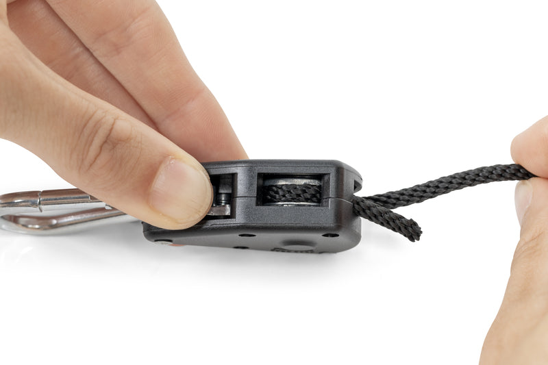 JetRope Schnellspannschnur mit Karabinerhaken, Länge 2m Ø4mm, schwarz