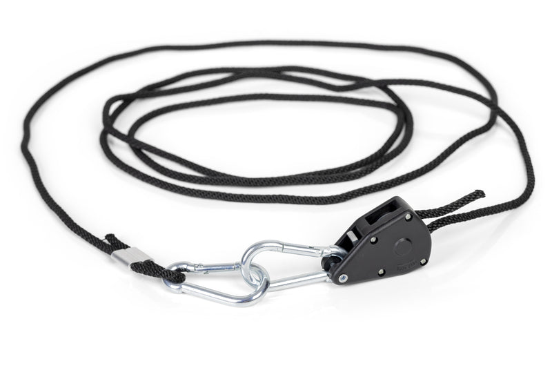 JetRope Schnellspannschnur mit Karabinerhaken, Länge 2m Ø4mm, schwarz
