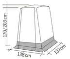 Für MiniCamper mit Heckklappe - Breite 135 cm, Länge 135 cm