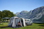 Heckzelt UniVan 2, extra lange Schleuse, Fenster mit Moskitonetz