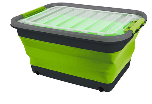 Camp4 Aufbewahrungsbox 30l faltbar mit Deckel u.Rollen, 54,5 x 39,7 x 9,6 / 27,5cm
