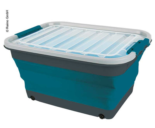 Camp4 Aufbewahrungsbox 45l faltbar mit Deckel u.Rollen, 61 x 45 x 10 / 30,4cm