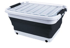 Aufbewahrungsbox mit Deckel und Rollen, 65l faltbar