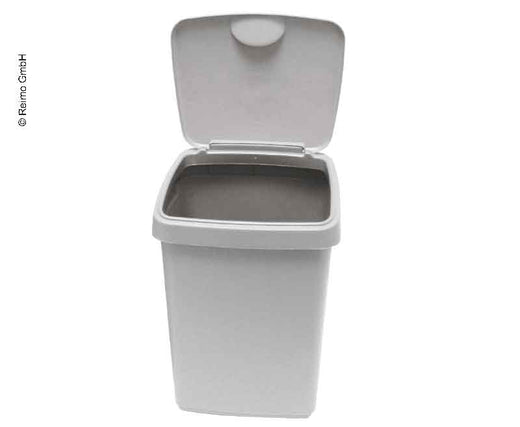 SUNWA Klappdeckeleimer, 10 Liter, grau, 25x22x33 cm