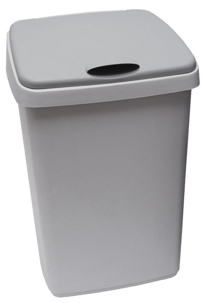 SUNWA Klappdeckeleimer 25L, grau