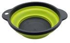 Faltbare Schüssel Ã20cm H3,5/9cm, grau/lime