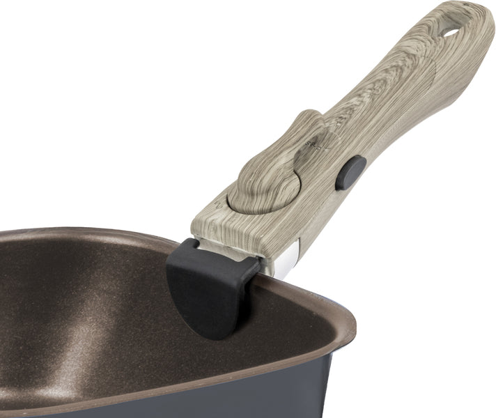 Topfset TORRALTA SQUARE 6-tlg,20x15cm,20x5cm,16x12cm+2 Deckel, Griff