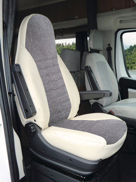 Carbest Schonbezug für Fiat Ducato ab Bj. 2007, Beige / Grau
