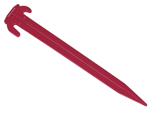 Reimo Tent Zelthering aus Kunststoff rot, 20cm lang, 5 Stück SB-verpackt