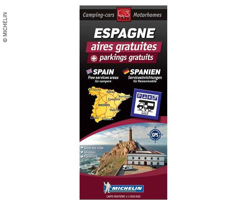 MICHE Michelin Stellplatzkarte kostenlose Stellplätze in Spanien