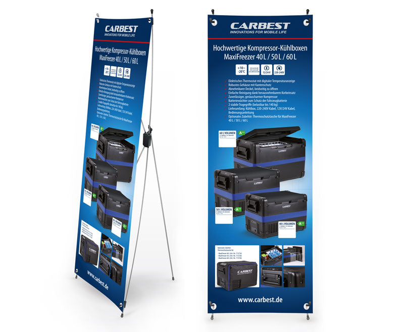 Carbest X-Banner - Heavy Duty Kühlboxen, Deutsch, GröÃe: 60x180cm