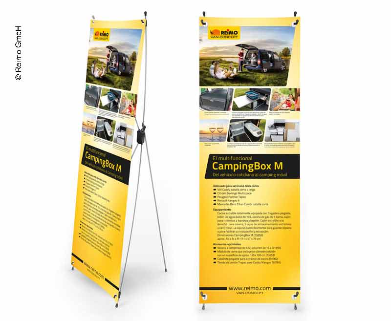 X-Banner - Motiv: Reimo Campingbox M, Spanisch, GröÃe: 60x180cm
