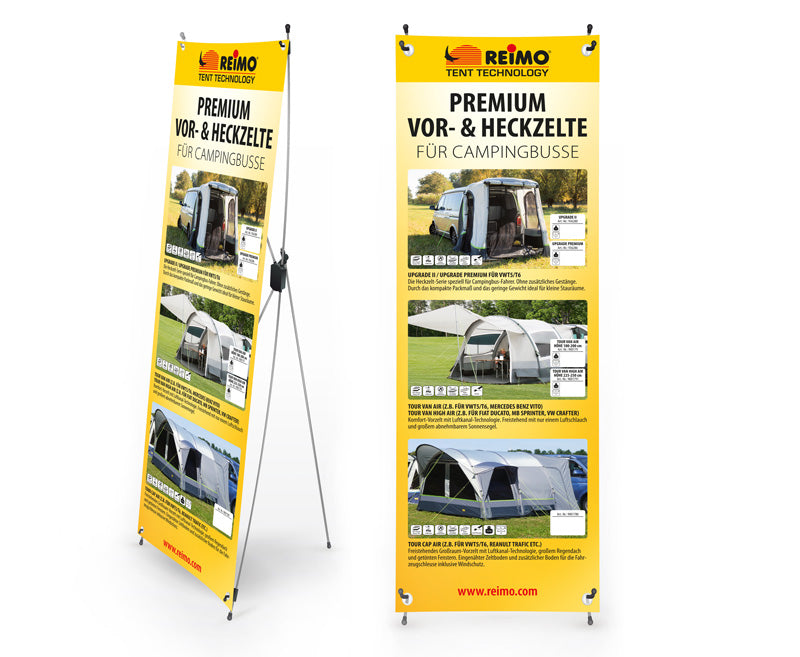 Reimo Tent Techn. X-Banner Luftzelte für Campingbusse, GröÃe: 600x1800mm