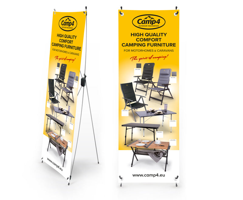 Die formschöne Werbung für den Showroom oder die Messe