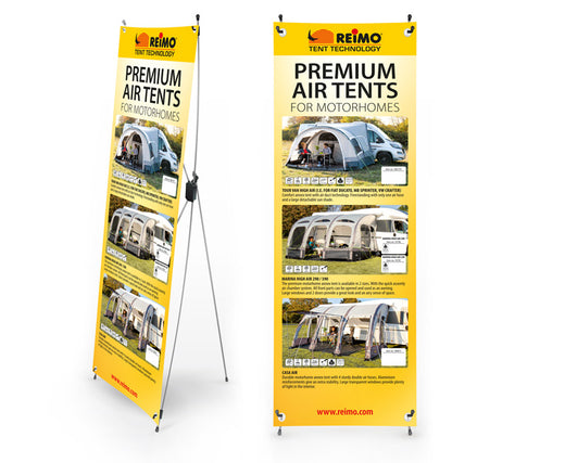 RTent Techn. X-Banner Zelte f.Reisemobile, Englisch, Größe: 600x1800mm