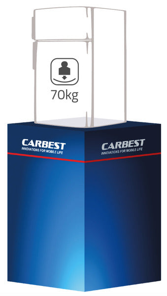 Papppodest Carbest blau, H1000xB650xT650mm, Belastbar bis 70kg