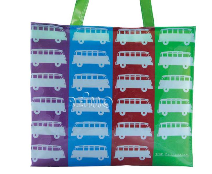 VWCOL VW Collection T1 Bulli Bus Shopper Colors -Tasche PVC - Bunt