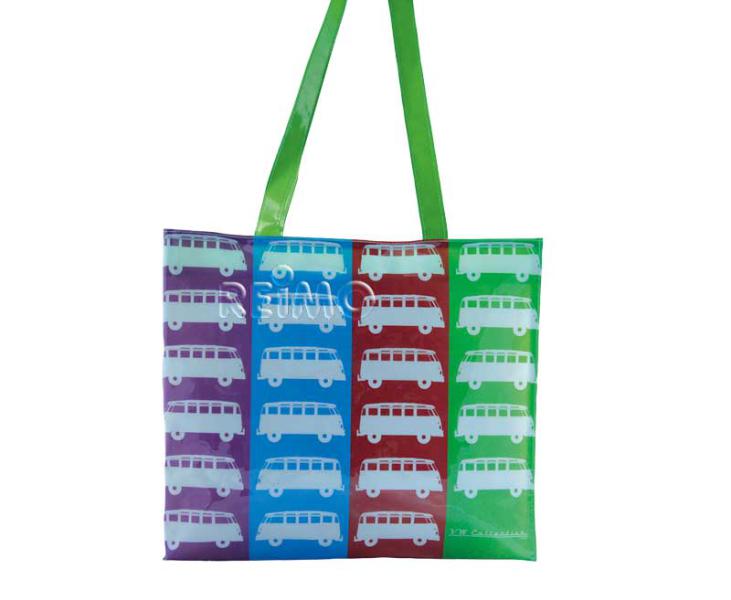 VWCOL VW Collection T1 Bulli Bus Shopper Colors -Tasche PVC - Bunt