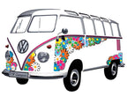 VWCOL VW Collection T1 Bulli Bus Wandtattoo - Flower