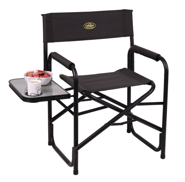 Regiestuhl Director's Chair Maxi de Luxe black, Camp4, mit Seitentisch