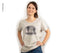 T-Shirt Damen VW Größe 36, hellgrau-melange, 100% Baumwolle