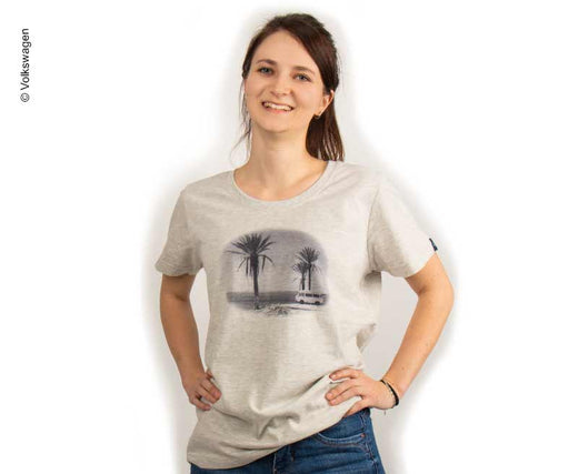 T-Shirt Damen VW Größe 40, hellgrau-melange, 100% Baumwolle