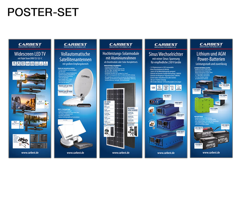 Poster Set Deutsch, 13 Poster, Maße 420x1189mm