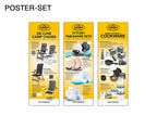 Poster Set Englisch, 13 Poster, Maße 420x1189mm