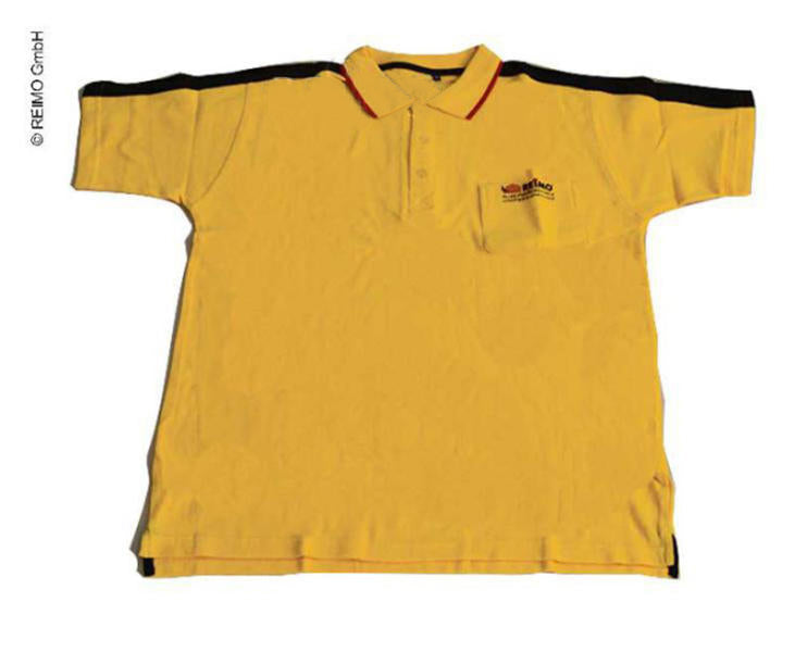 Polo-Shirt gelb mit Brusttasche und Logo