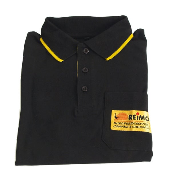 Reimo Herren Polo-Shirt mit Firmenlogo auf Brusttasche und R}cken Gr.S