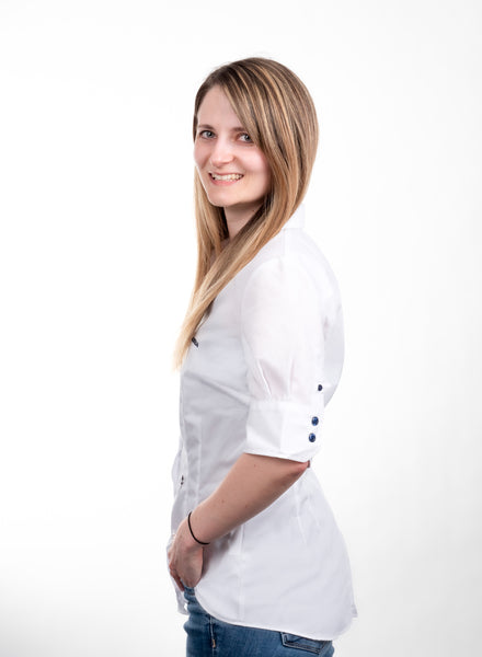 Damenbluse Kurzarm, 36, weiß, Adria
