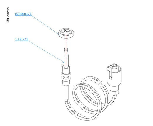 Dometic Thermoelement für Zündsicherung - 220 mm