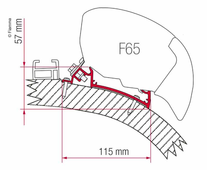 Halterung für Fiamma F80 / F65