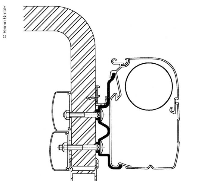 Thule Exsis/Hymercamp 99 Adapter Ser 5 3,00m
