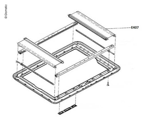 Dometic Verdunkelungsrollo Heki 1 - Cremeweiß