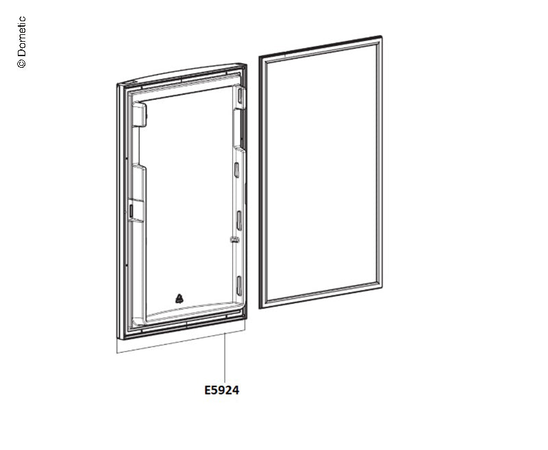 Dekorplatte silber für Kühlschrank 71327