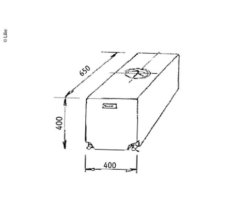 Lilie Wassertank 95 Liter, 650x400x400 anthrazit