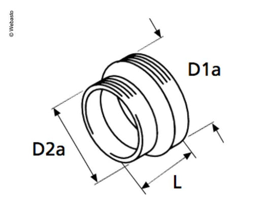 WEBAS Reduzierstück 80 auf 55mm
