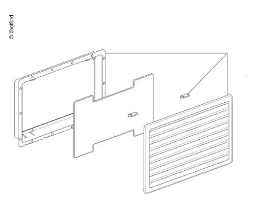Ersatz-Lüftugnsgitter - Weiß - 215 x 395 mm